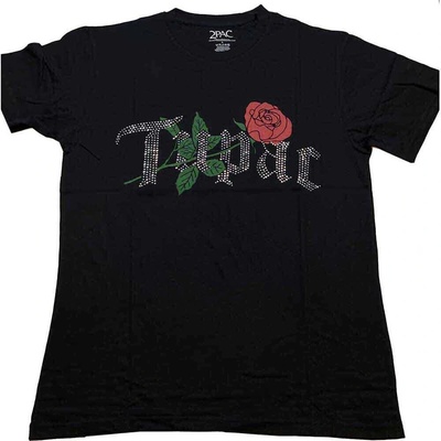 2Pac Rose Logo (Embellished) Black L Риза (2PACTS51MB03)