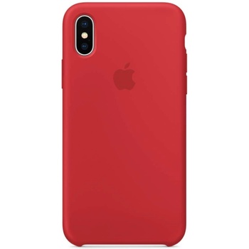 Apple Silicone Case - оригинален силиконов кейс за iPhone X (червен)