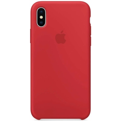 Apple Silicone Case - оригинален силиконов кейс за iPhone X (червен)