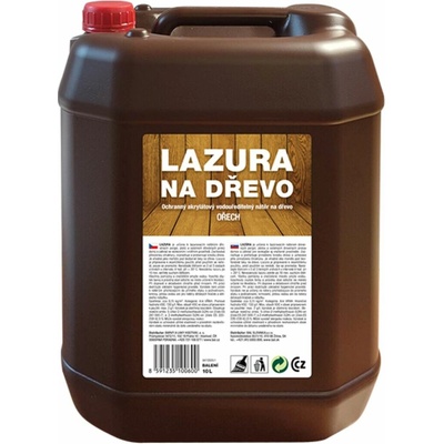 Barvy a Laky Hostivař Lazura na dřevo 10 l ořech