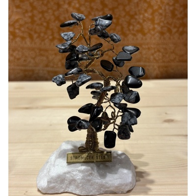 Stromeček štěstí Obsidián 12 cm
