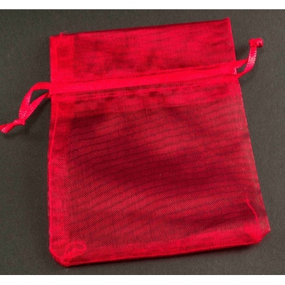 Darčekové vrecká z organzy - viac farieb - rozmer 8,5 cm x 11,5 cm Červená