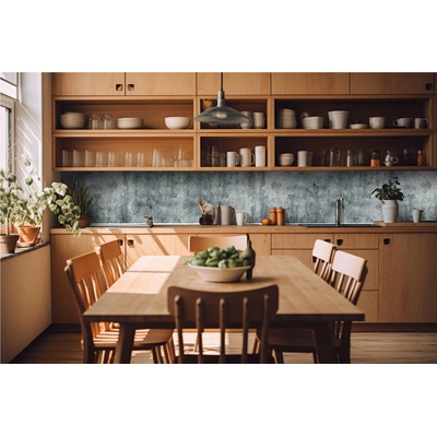 DIMEX ART Фототапет за кухня - сив бетон стена 420 x 60 см