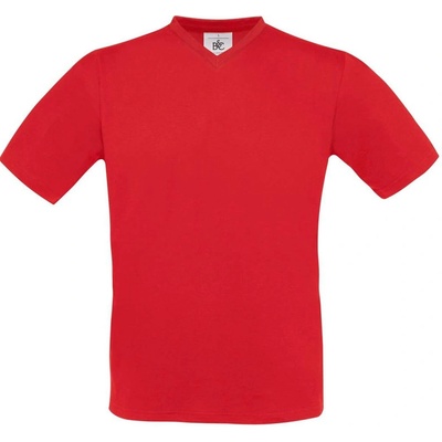 B&C tričko Exact V-Neck výstřihem do V krátký rukáv navy