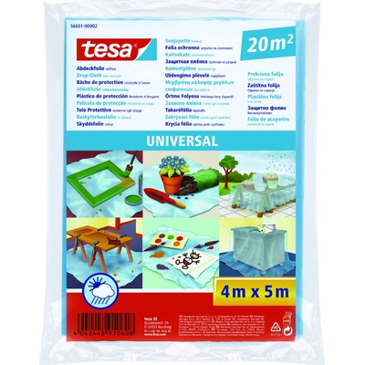 Tesa Zakrývací LDPE fólie pevná, síla 17mikr., modrá, 5m x 4m 56651-00002-01