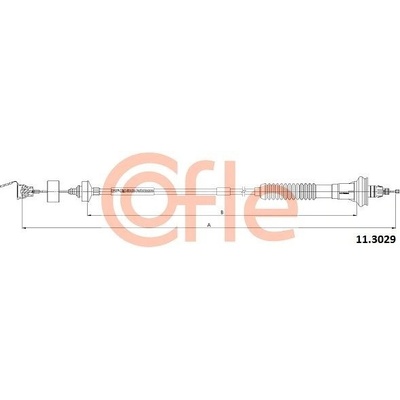 Tažné lanko, ovládání spojky COFLE 11.3029