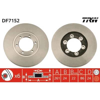 Brzdový kotúč TRW DF7152