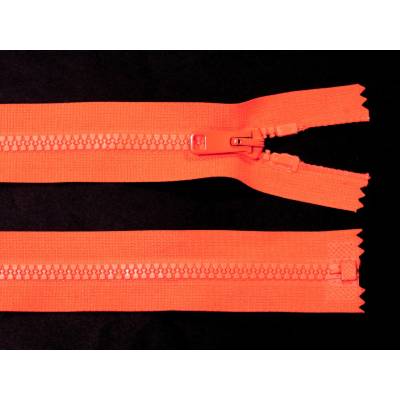Kostěný zip no.5 rozepínací 80cm bundový color: 736 neon oranžová