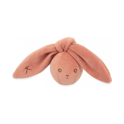 Kaloo Jemná hrkálka v tvare loptičky s uväzovacími ušami terracotta Lapinoo