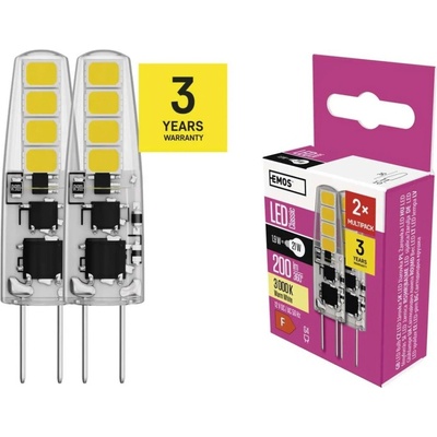 Emos LED žiarovka Classic JC G4 1,9 W 21 W 200 lm teplá biela