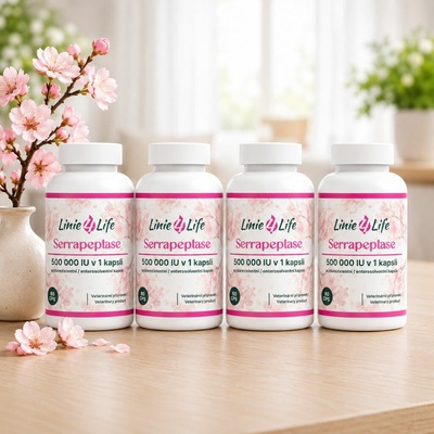 Linie4Life Balíček 4 x Linie4Life Serrapeptase 500 000 IU