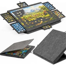 SPRINGOS Podložka na puzzle 1500 dielikov so 6 zásuvkami sivá