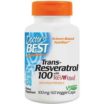 Image 1 of Doctor's Best Trans-Resveratrol 100 mg | with ResVinol-25 [60 капсули]