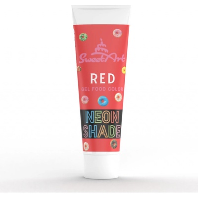 SweetArt gélová farba neonová efekt Red 30 g
