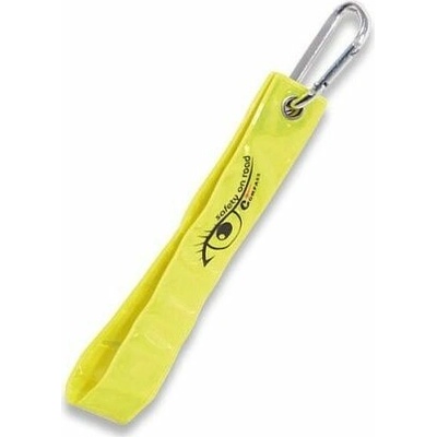 Přívěsek na klíče reflexní COMPASS ROLLER S.O.R. s karabinou žlutý