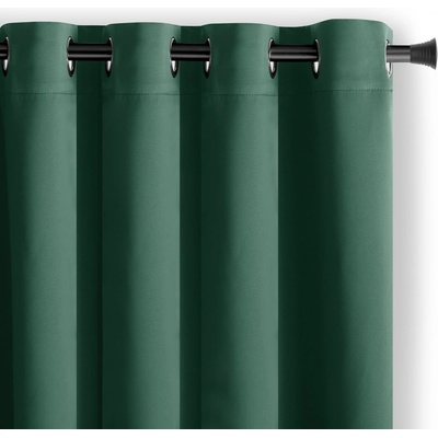 Záves AmeliaHome Blackout s priechodkami 140x245 cm tmavozelený, veľkosť 140x245