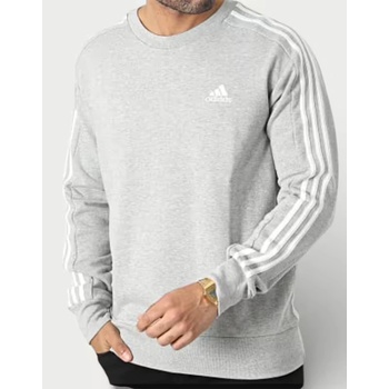 Adidas Essentials French Terry 3-Stripes Sweatshirt Grey