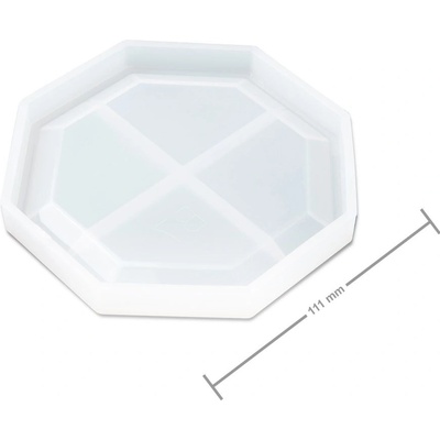 Manumi Silikonová forma na odlévání křišťálové pryskyřice podtácek oktagon 111x111x12mm 1 ks