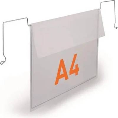 DURABLE Logistický obal, A4, na šírku, DURABLE, s kovovou sponou, priehľadný