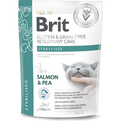 Brit veterinary Brit gf Ветеринарни диети за котки стерилизирани 400г