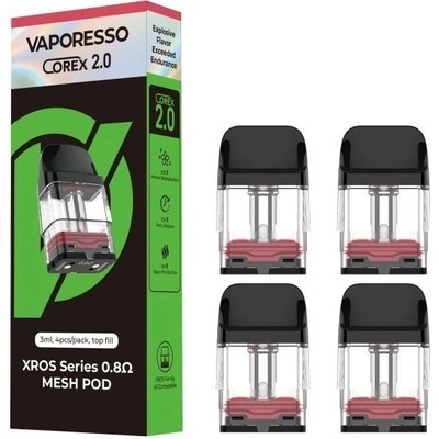 Vaporesso Xros Series Pod cartridge Corex 2.0, 0,8 ohm pack 4