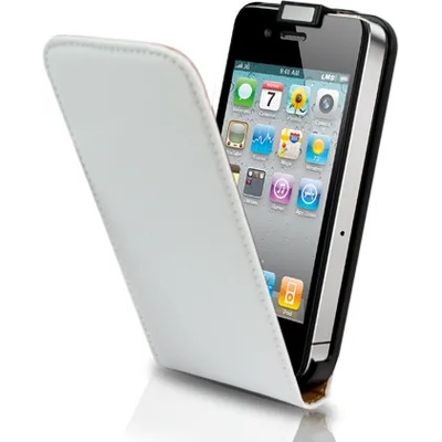 Apple iPhone 4S/4 Flip3 Калъф Бял + Протектор