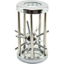 Hlavolam ježek v kleci kovový chromovaný