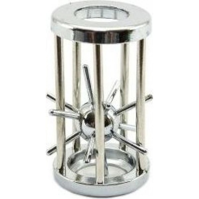 Hlavolam ježek v kleci kovový chromovaný