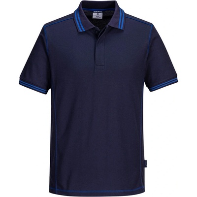 Portwest B218 Two Tone polokošeľa modrá červená