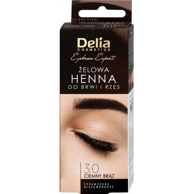 Delia Eyebrow Expert 3.0 Tmavohnedá gélová henna na obočie a riasy 15 ml