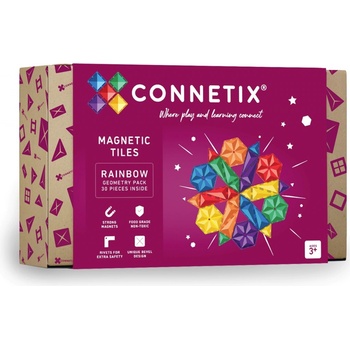 Connetix Rainbow Geometry Pack 30 ks