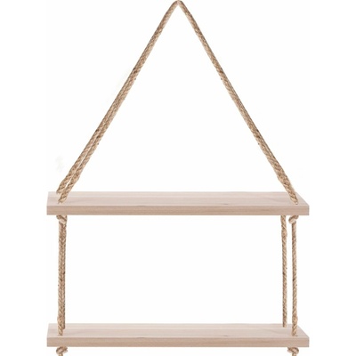 Tutumi, závesná polica 36x60x15 cm JZWJ05, prírodné drevo, HOM-02807