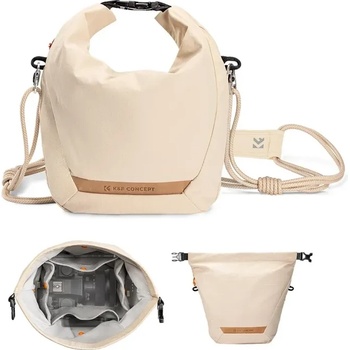 K&F Concept Дамска чанта за фотоапарат с презрамка Sling Bag Beige