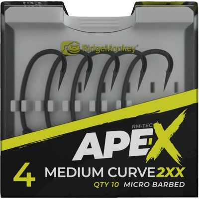 RidgeMonkey Ape-X Medium Curve 2XX Barbed vel.2 10 ks