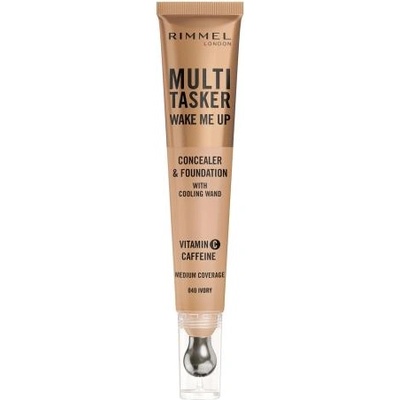 Rimmel Multi Tasker Wake Me Up Concealer & Foundation озаряващ коректор и фон дьо тен 20 ml нюанс 040 Ivory