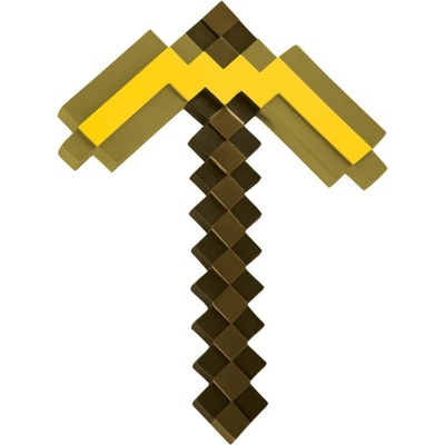 CurePink: | Plastová replika krumpáče Minecraft: Zlatý krumpáč 40 x 29 x 2 cm [112299-15L]