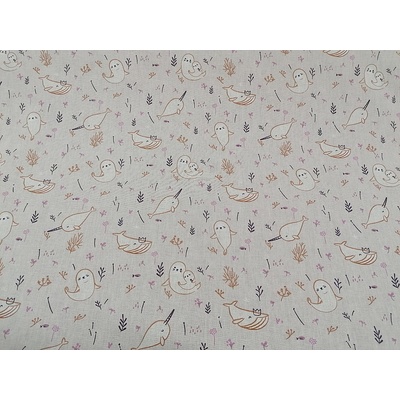 Bavlnená látka Veľrybí šírka 150 cm