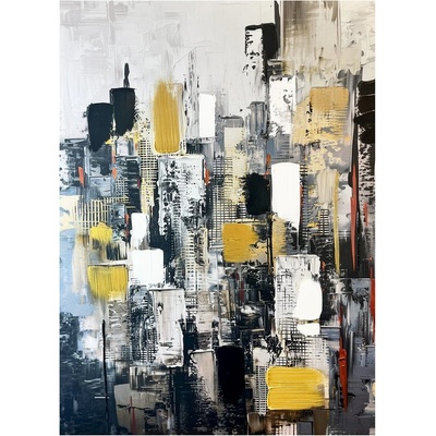 Styler Картина с ръчно изрисувани елементи 70x100 cm Cityscape - Styler (CA-15810)