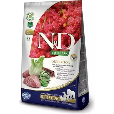 N&D Quinoa Grain Free Adult Medium & Maxi digestion Lamb and Fennel 7 kg