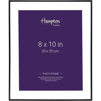 Hampton Frames, rám na obraz, 20 x 25 cm, matně černý, tenký profil, pasparta se zkoseným okrajem |