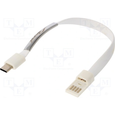 Akyga AK-AD-47 USB 3.0, USB A vidlice, USB C vidlice, niklovaný, 0,23m