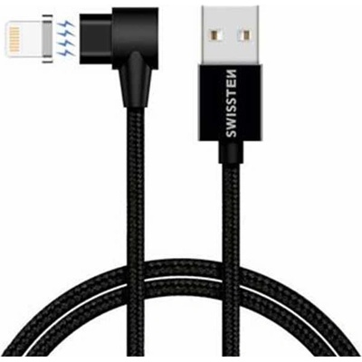 Swissten 71527800 Arcade textilný s Lightning konektorom a podporou rýchlonabíjania, černý