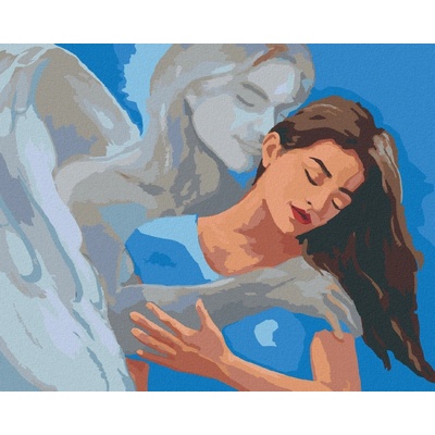 zuty Žena v objetí anděla 40 x 50 cm vypnuté plátno na rám 8596530054894