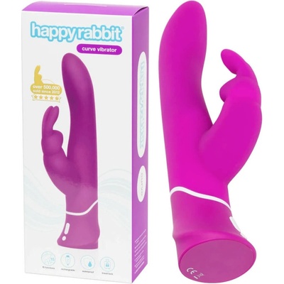 Happyrabbit Curve waterproof rechargeable with wand purple