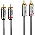 Lindy LNY-35347 : : Аудио кабел, 2x RCA M, Cromo Line, 3.0 м