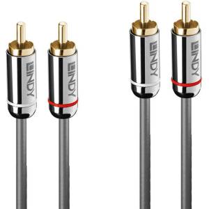 Lindy LNY-35347 : : Аудио кабел, 2x RCA M, Cromo Line, 3.0 м