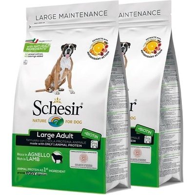 Schesir dog Large Adult Jehněčí s rýží 2 x 12 kg