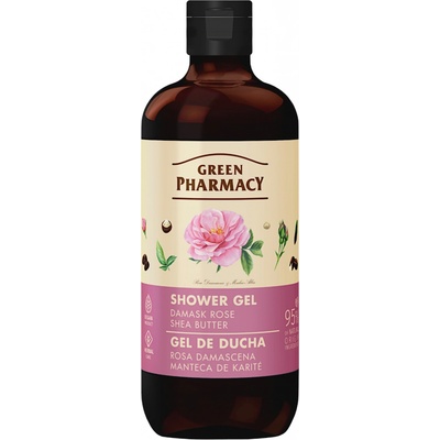 Green Pharmacy Body Care Muscat Rose & Green Tea sprchový gel 0% Parabens Silicones PEG 500 ml