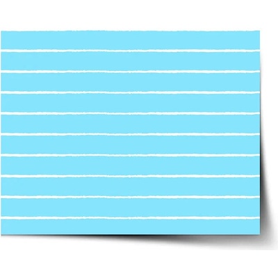 Sablio Plagát Biele linky na modrej - 90x60 cm
