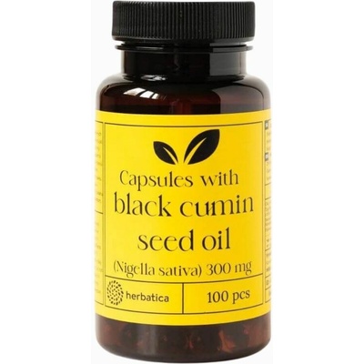 Olej zo semien čiernej rasce (Nigella sativa) v kapsulách /300 mg - 100 kapsúl - Herbatica